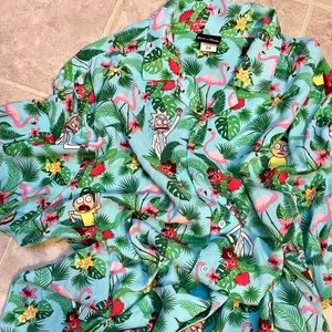 Rick and Morty mens Hawaiian shirt